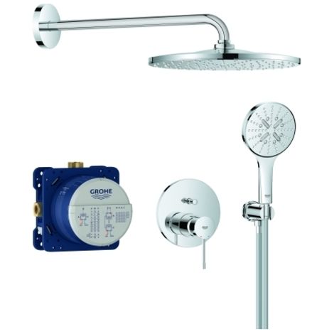 Système de douche UP-Dessence 25287 2 WU Tête de douche Rainshower Mono 310 chromé