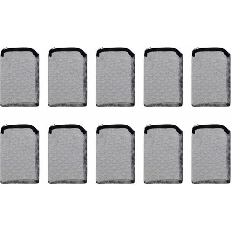 10er-Pack wiederverwendbare, feinmaschige Aquariumfilterbeutel mit Reißverschluss für Aktivkohle, Filtersteine und Keramikringe – Schwarz – 40 x 60 cm (1/5)
