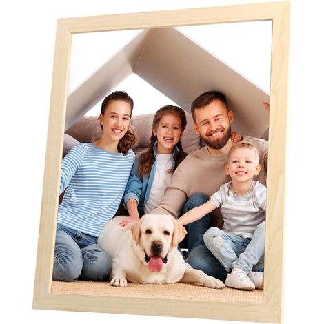 Cadre Photo en Bois, 20,3 x 25,4 cm Cadres photo, Panneau Arrière Robuste, pour Décoration Murale ou Table (Bois) (1/5)