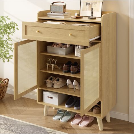 Scarpiera mobile contenitore con cassetto 80x105x35 OKMYHOME (1/5)