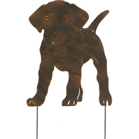 Déco de jardin Chien en métal 48cm