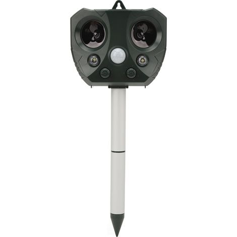 Répulsif solaire pour animaux d'extérieur avec détecteur de mouvement et lumière LED clignotante (1/5)