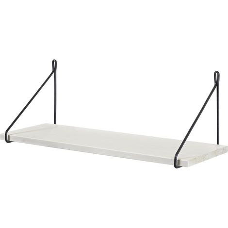 Dolle Wandregal Filo 80 x 20 cm weiß/schwarz Wandregal