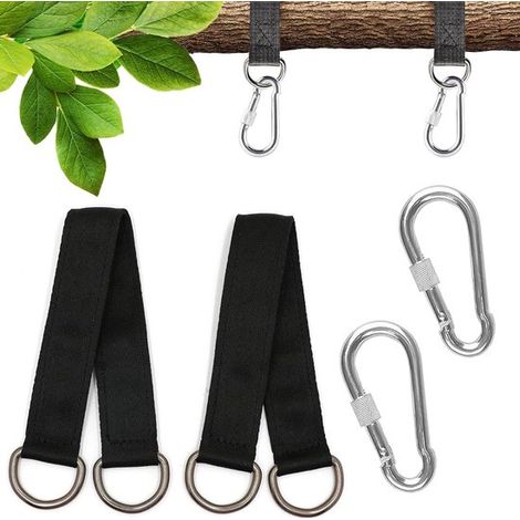 2 teilig Aufhängegurt Aufhängesystem für Schaukeln Verbindungsstück für Hängematte, Boxsack, Schaukelstuhl Aufhängeset Schaukelbefestigung Inkl. (1/5)