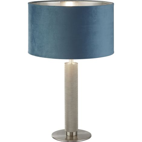 Lampada Scrivania Londra Acciaio Ottone Velluto Verde Acqua 1 Luce E27 (1/5)