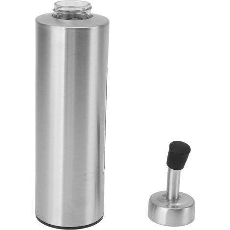Bouteille distributrice d'huile en acier inoxydable de 220 ml, ronde, pour huile d'olive, vinaigre et sauce soja. (1/5)