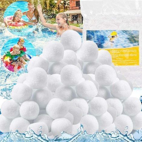 pair AIPERQ Balle Filtrante Piscine, 800g Balles Filtrantes Remplacer 29kg Sable pour Filtre Piscine, Réutilisable Boule Filtrante S'applique à Pompe Filter, Robot Piscine, Skimmer, Filtre (1/4)
