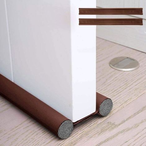 Boudin de porte - YNKKVRE - Double isolant - Protection contre le froid - Marron - 96 cm (1/4)