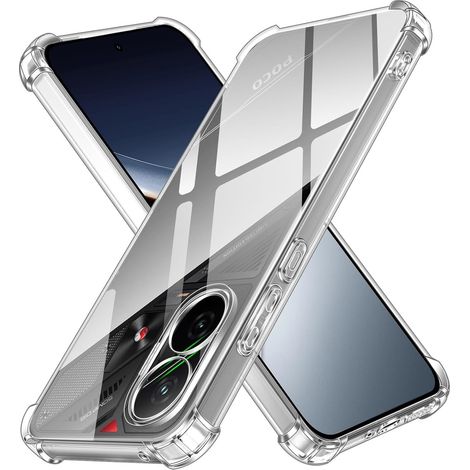 Funda para Xiaomi Poco F7, resistente a caídas, transparente. (1/5)