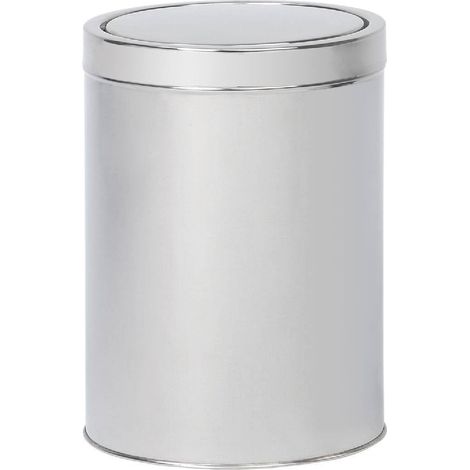 Poubelle de Salle de Bain Ronde Inox Brillant - 5L Ø19.5cm ↕27cm