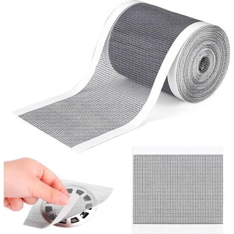 Filtre Douche Cheveux 10 cm X 10 m,Grille Douche Anti Cheveux Avec Pelle de Nettoyage,Autocollant pour Siphon (1/5)