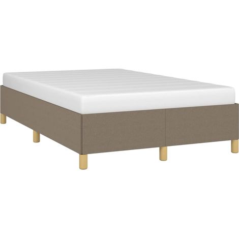 vidaXL Giroletto senza Materasso Tortora 120x200 cm Tessuto (1/4)