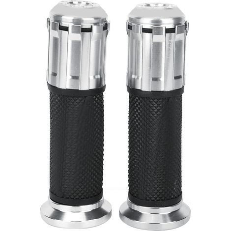 Hochwertige Lenkergriffe aus Aluminiumlegierung für Motorradumbauten, Titanfarbe (1/5)