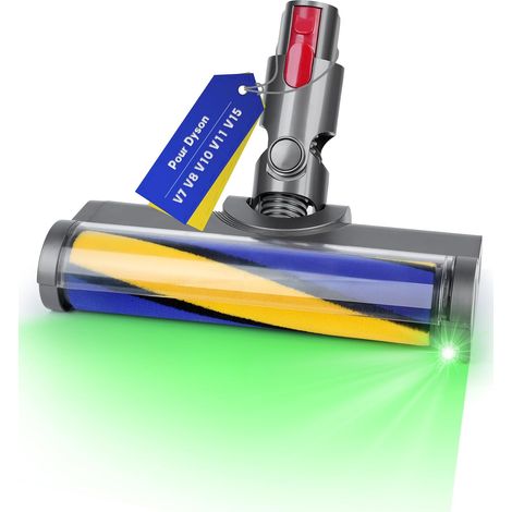 Tête de Brosse pour Dyson V7 V8 V10 V11 V15 Tête de Nettoyage avec LED Remplacement Brosse Aspirateur pour Sols Durs (1/5)