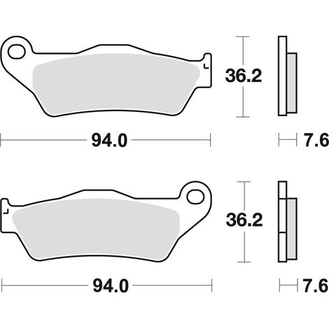 Pastillas de freno TRW ZF KH181 SINTER OFFROAD BMW R 1200 HP2 04-10 R-NINE T '13-, K 1300 GT 09-15, KTM EXC 525 03-07, LC4 ADV 97-01, 790 ADV '19-, LC8 950 / 990 02-13, 1050 ADV 15-16, 1090 ADV 17-, Y