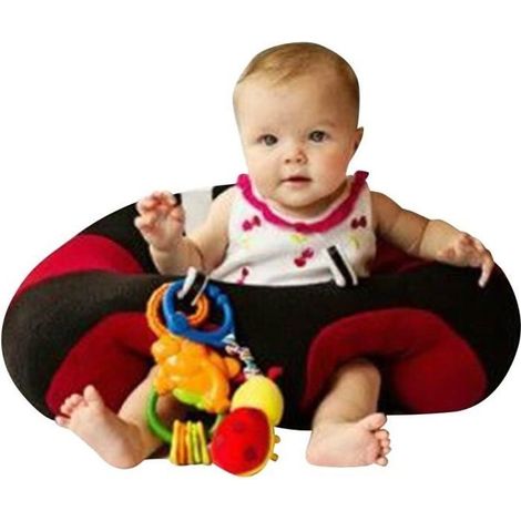 Babywippe, Cébé Aassis Comfort, weiches Samtspielzeug, Sitzhilfe für zu Hause, 45x30CM, 3-16 Monate (schwarz) (1/2)