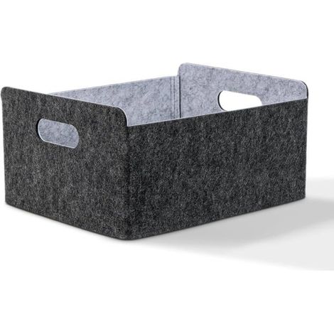 TRAHOO-Panier de Rangement en Feutre Épais Résistant - Organisateur Dressing pour Armoires/Étagères, Boîte de Stockage pour M[J120] (1/5)