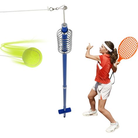Twistball Pack de Speed-Ball Mobile Mains Libres Hauteur Réglable 124-139cm avec Balle 2 Raquettes Jeu Familial pour Enfants (1/2)