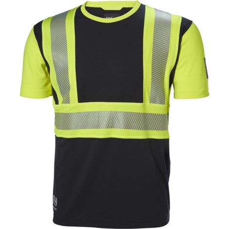 T-shirt de travail haute visibilité Icu HELLY HANSEN 79271 - Noir / Jaune - L (1/4)