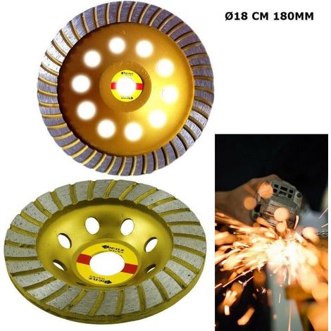 DISCO DIAMANTATO PER MARMO CEMENTO ø18 CM 180MM SMERIGLIATRICE FLEX STRETTO (1/3)