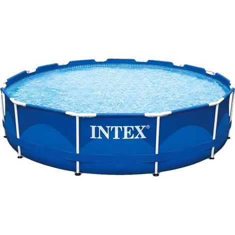 Piscine, Design Hors Sol, Adaptée aux Familles, Bleu (1/2)