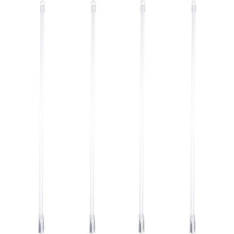 Lot de 4 tiges de rechange en plastique de 43 cm pour stores verticaux, tiges longues pour fenêtres. (1/2)