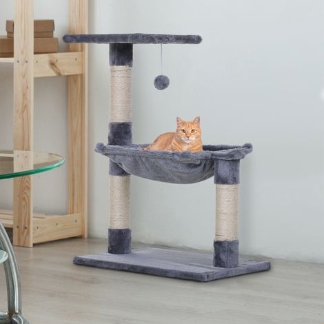 Albero tiragraffi con amaca, 50 x 36 x 70 cm, grigio DESVIAE (1/5)