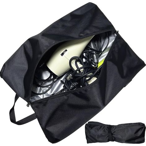 Borsa da viaggio pieghevole compatibile con Dyson Airwrap Styler e Shark, custodia impermeabile per piastra e arricciacapelli, custodia portatile per asciugacapelli e accessori (nero)