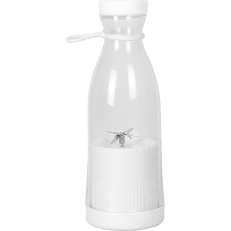 Kabelloser, tragbarer Mixbecher in Weiß (350 ml) – Wiederaufladbar, mit 4 Edelstahlklingen, für Smoothies und frische Säfte unterwegs (1/5)