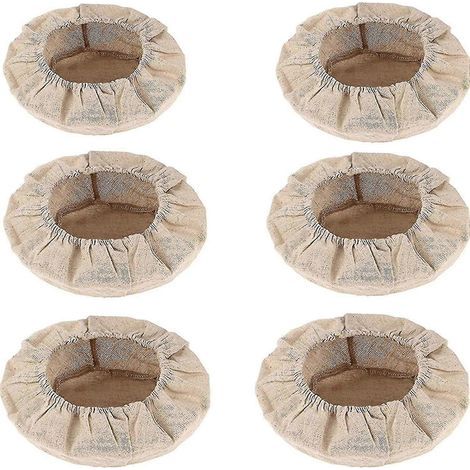 Lot de 6 inserts ronds en lin pour panier à pâte à pain (1/4)