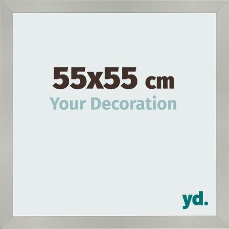 yd. - Cadre photo 55x55 - Argent Mat - MDF - Bologna (1/5)