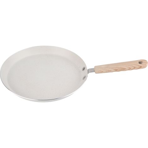 Antihaftbeschichtete Bratpfanne mit Griff, flacher Boden aus Aluminiumlegierung, 22 cm, ideal für Frühstückspfannkuchen (1/5)