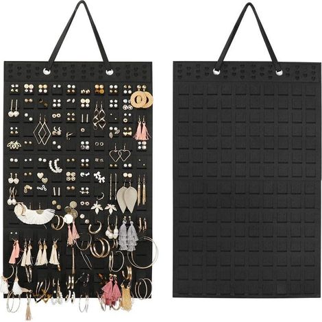 Organizzatore di gioielli da appendere, porta orecchini, supporto pieghevole per orecchini, espositore per gioielli, per orecchini (35 x 57 cm) (1/5)