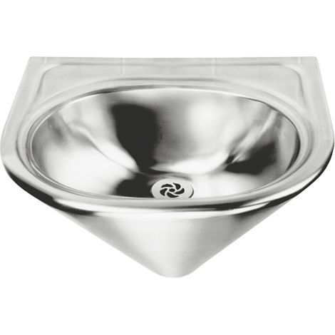 KWC AR Einzelwaschtisch, ANIMA, Edelstahl,  450x280x400 mm, konisch, Siebventil