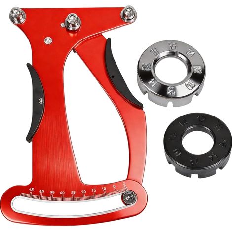 Medidor de tensión de radios de bicicleta - Medidor de tensión de radios de bicicleta - Dispositivo para medir la tensión de los radios de bicicleta - Incluye 2 llaves para radios (1/5)