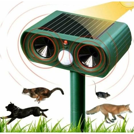 Solarbetriebener Ultraschall-Katzen- und Haustiervertreiber – Wasserdichter Bewegungsmelder, umweltfreundlicher Gartenschutz