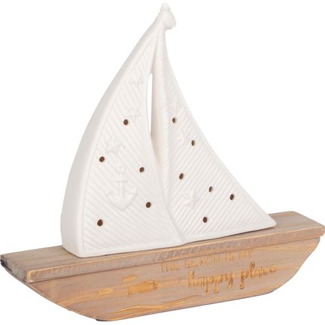 Dekoratives LED-Segelboot zur Beleuchtung nautischer Räume, Tischlampe im Matrosenstil, originelles Geschenk
