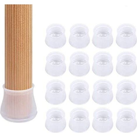 Equiper les pieds de meubles, Stuhlbeinkappen, Silicone, Möbelbeinschutz, Tischfüße, protection des Sols, à la Maison, transparent, 16PCS (1/5)
