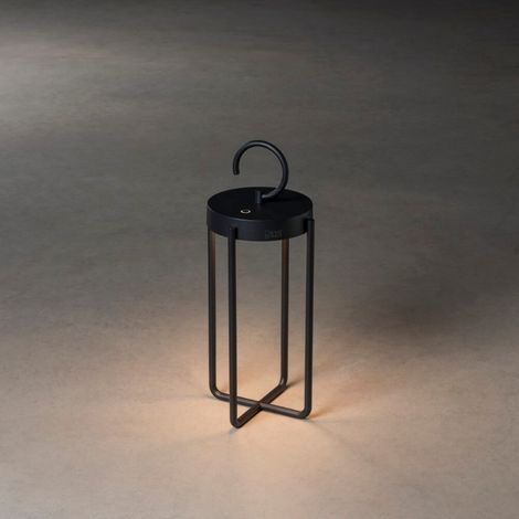 Konstsmide Manorola Lanterne Portable Effet Extérieur USB Noir Dimmable 39cm 2700K, 3000K, IP54 (1/3)