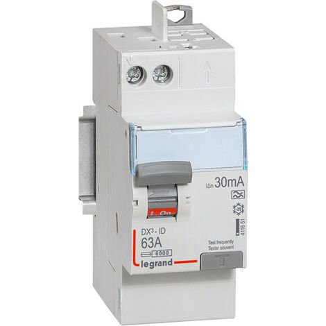 Interrupteur différentiel LEGRAND DX3 411651 - 63A - 30mA - Type A auto - 230V