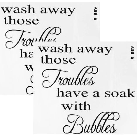 Lot de 2 stickers muraux texte anglais DIY, papier peint adhésif déco salon chambre, ornement maison (1/5)
