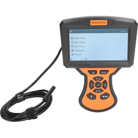 Caméra de canalisation HD M50 5 pouces avec écran, objectif 8 mm, instrument de réparation et de test automobile, endoscope industriel visuel, portée de 2 m (1/5)