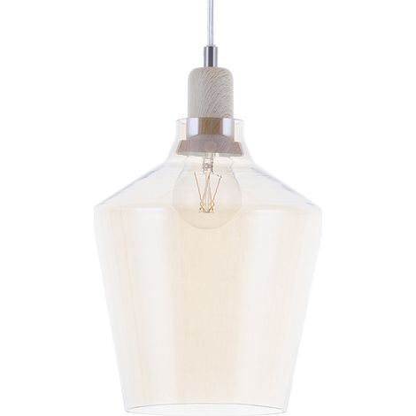 Lámpara colgante de vidrio tintado dorado industrial moderna Santon