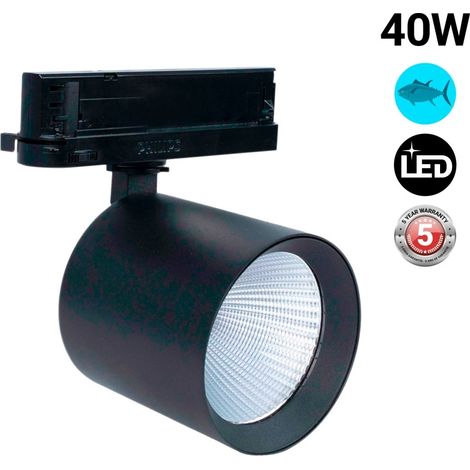 Proyector LED Para Carril Trifásico 40W - Pescados Y Mariscos - - Negro (1/5)