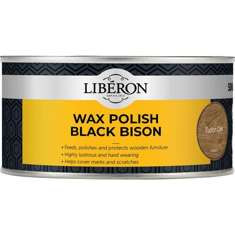 Liberon Black Bison Wax Paste in Tudor Oak Finish – 500ml