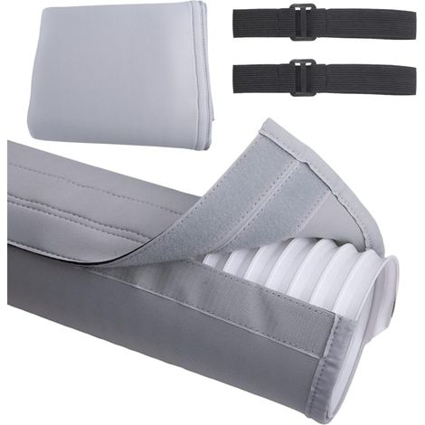 Couvercle de Tuyau de Climatiseur,Manchon de Tuyau de Climatisation Isolé par Protection Solaire,Pliable avec Bande Élastique pour Tuyaux D'échappement de 5" et 5,9" de Diamètre (1/5)