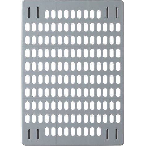 Panneau mural perforé adhésif libre, organiseur à trous multiples, gris, pour cuisine, fixation murale sans perçage. (1/5)