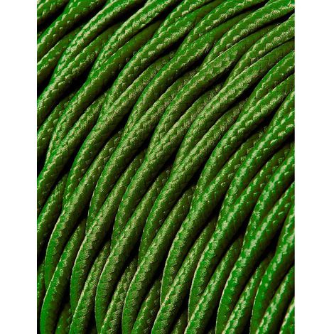 Carrete cable textil trenzado h03vv-f 2 x 0,75 mm² verde, 25 m (1/3)
