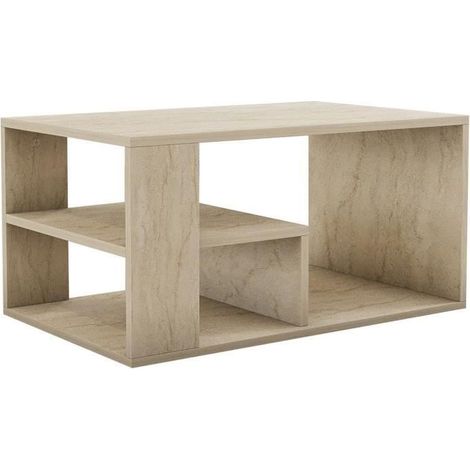 Couchtisch - EROS - Rechteckig - Travertin - 80 x 50 x 40 cm (1/5)