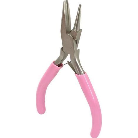 Stück 4,5 Zoll (11,4 cm) lange, runde, konkave Drahtbiegezange mit rosa Griff, Präzisionszange, Mini-Drahtbiegezange, Drahtbiegewerkzeug für DIY-Schmuckherstellung, unverzichtbar für Liebhaber (1/5)